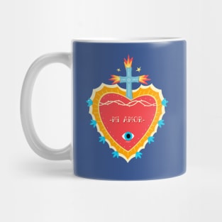 Sagrado Corazon Mi Amor Heart Love Mug